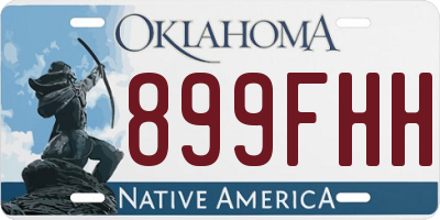 OK license plate 899FHH