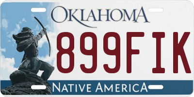 OK license plate 899FIK
