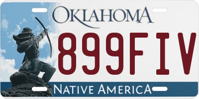OK license plate 899FIV