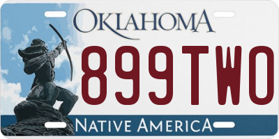 OK license plate 899TWO