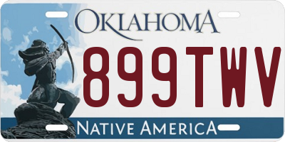 OK license plate 899TWV