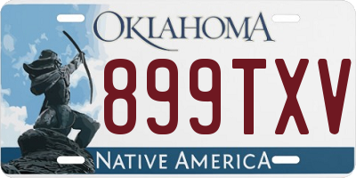 OK license plate 899TXV