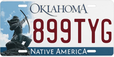 OK license plate 899TYG