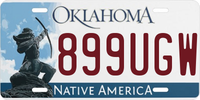 OK license plate 899UGW