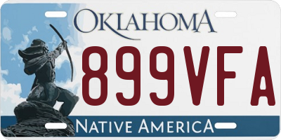 OK license plate 899VFA