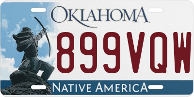 OK license plate 899VQW