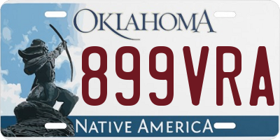 OK license plate 899VRA