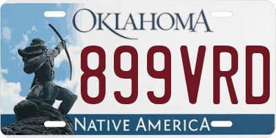 OK license plate 899VRD