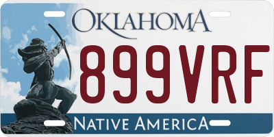 OK license plate 899VRF