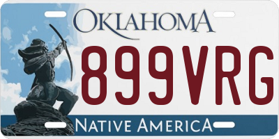 OK license plate 899VRG