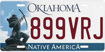 OK license plate 899VRJ