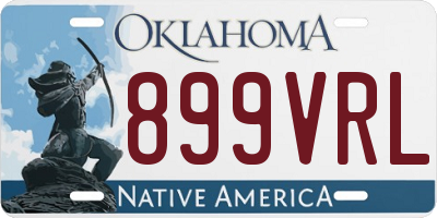 OK license plate 899VRL