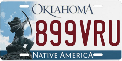 OK license plate 899VRU