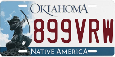 OK license plate 899VRW