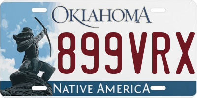 OK license plate 899VRX