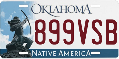 OK license plate 899VSB