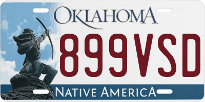 OK license plate 899VSD