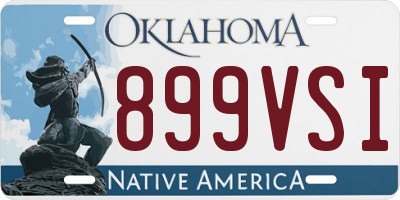 OK license plate 899VSI