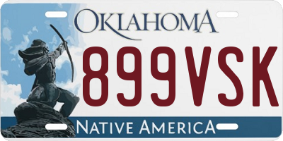 OK license plate 899VSK