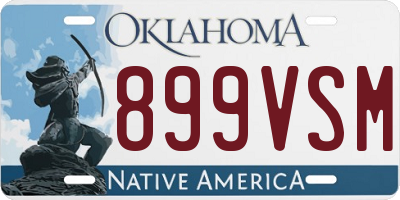 OK license plate 899VSM