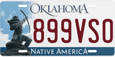 OK license plate 899VSO