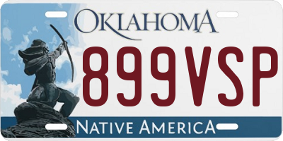 OK license plate 899VSP