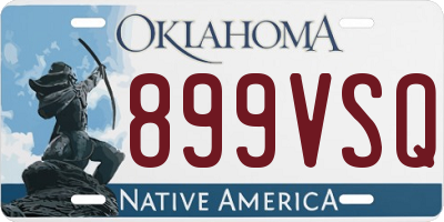 OK license plate 899VSQ