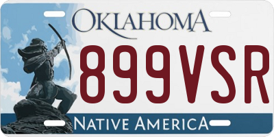OK license plate 899VSR