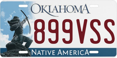 OK license plate 899VSS