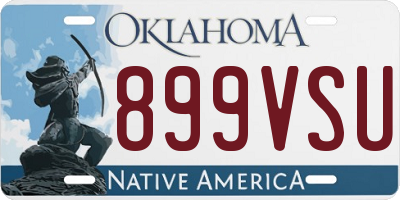 OK license plate 899VSU