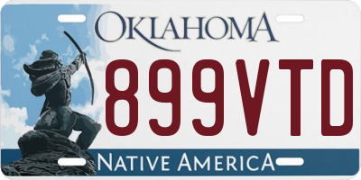 OK license plate 899VTD