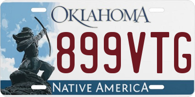 OK license plate 899VTG