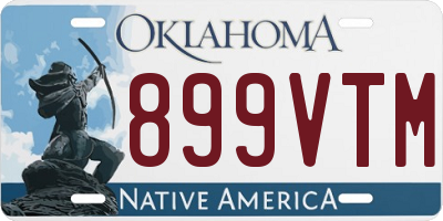 OK license plate 899VTM