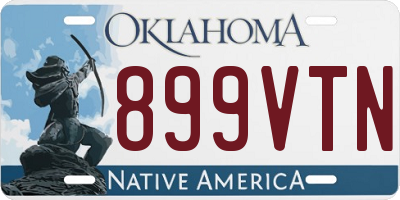 OK license plate 899VTN