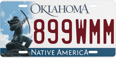 OK license plate 899WMM