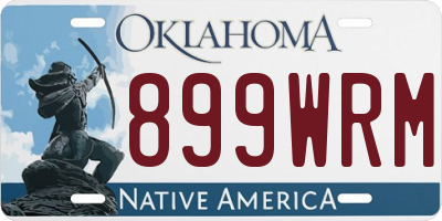 OK license plate 899WRM