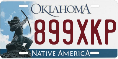 OK license plate 899XKP