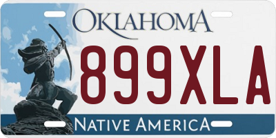 OK license plate 899XLA