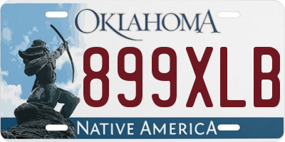 OK license plate 899XLB