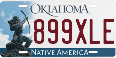 OK license plate 899XLE