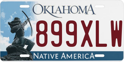 OK license plate 899XLW