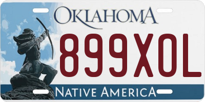 OK license plate 899XOL