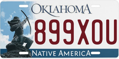 OK license plate 899XOU