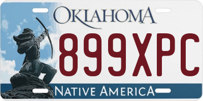 OK license plate 899XPC