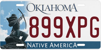 OK license plate 899XPG