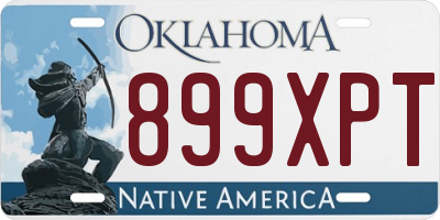 OK license plate 899XPT