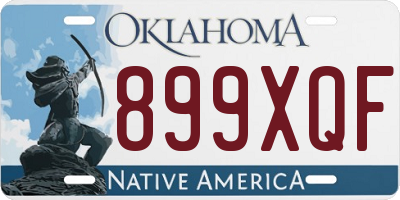 OK license plate 899XQF
