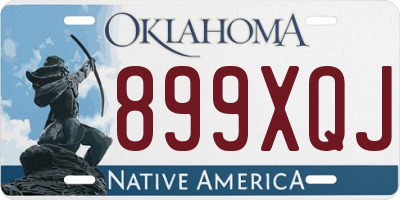 OK license plate 899XQJ