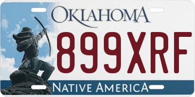 OK license plate 899XRF