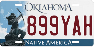 OK license plate 899YAH